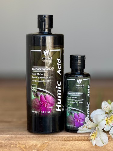 اسید هیومیک Protect Nature یک مکمل آلی مؤثر برای تقویت ریشه، بهبود خاک و کمک به جذب بهتر مواد غذایی در گیاهان است | الی پلنت