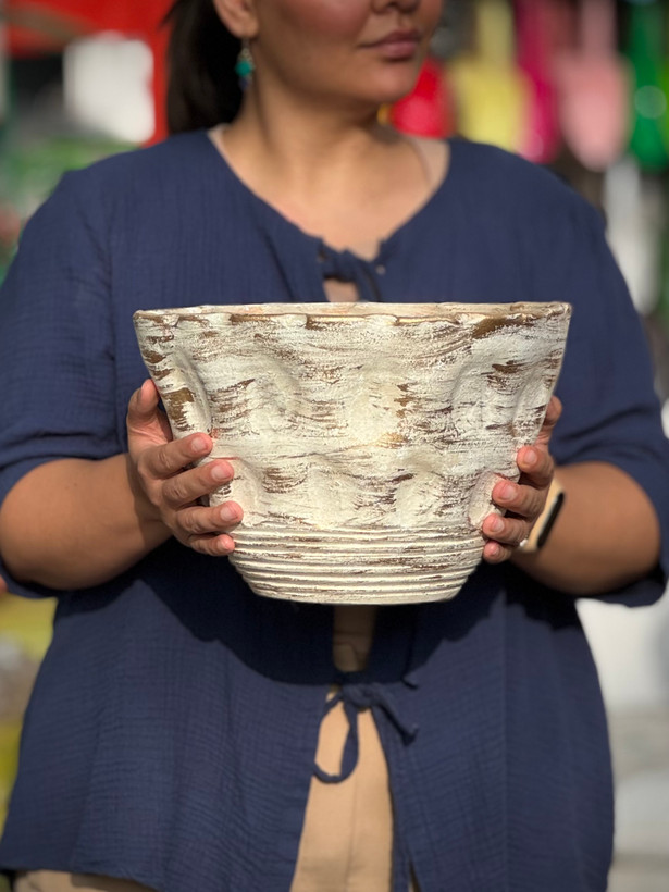 گلدان سفالی پتینه (پنج رنگ)