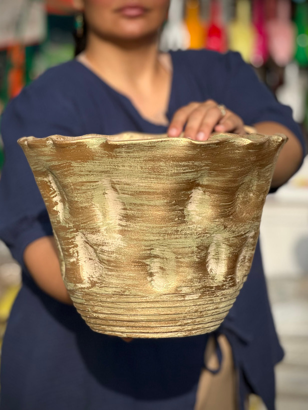 گلدان سفالی پتینه (پنج رنگ)