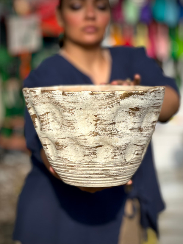 گلدان سفالی پتینه (پنج رنگ)