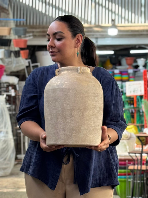 گلدان سفالی پتینه (رنگ دلخواه)