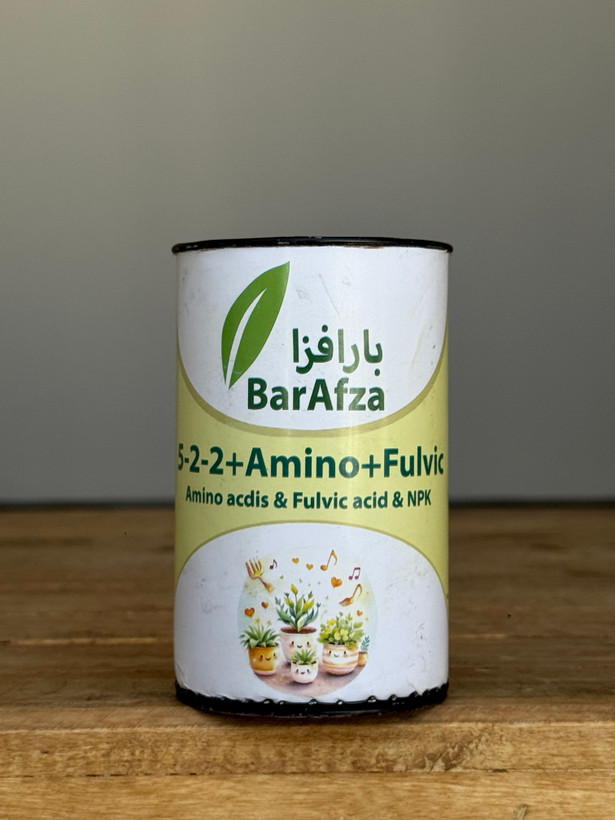 کود آمینو اسید و فولویک اسید بارافزا (5-2-2 + Amino + Fulvic) – وزن ۷۰ گرم